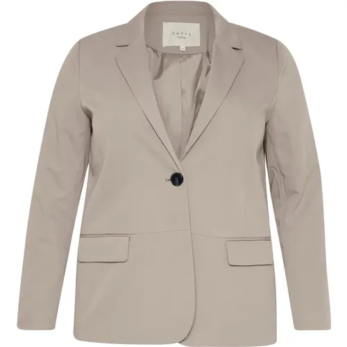 Eleganter Blazer Jacke Elephant Skin Melange , Damen, Größe: 7XL - Kaffe Curve - Modalova