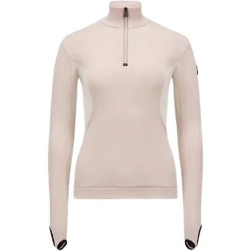 Rosa Reißverschluss Pullover Jersey - Moncler - Modalova