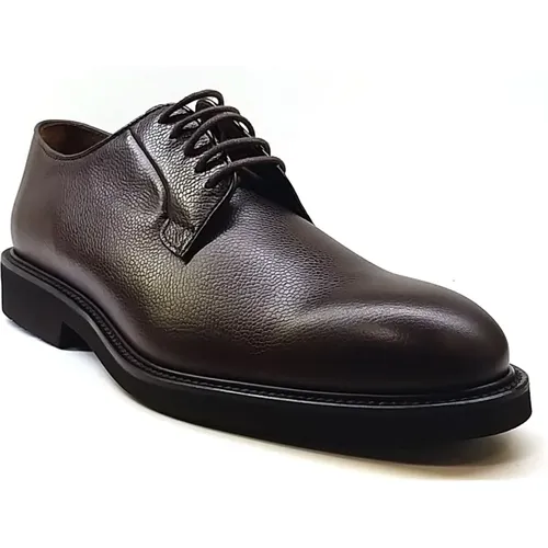 Moka Granulada Leather Blucher Shoe , male, Sizes: 8 1/2 UK, 8 UK - Lottusse - Modalova