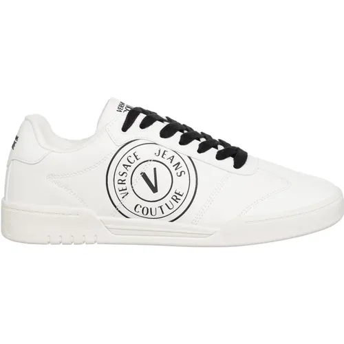 Einfache Brooklyn Sneakers mit Schnürung , Herren, Größe: 44 EU - Versace Jeans Couture - Modalova