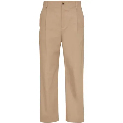 Cotton Trousers with Pleat Detailing , male, Sizes: M, L - Valentino - Modalova