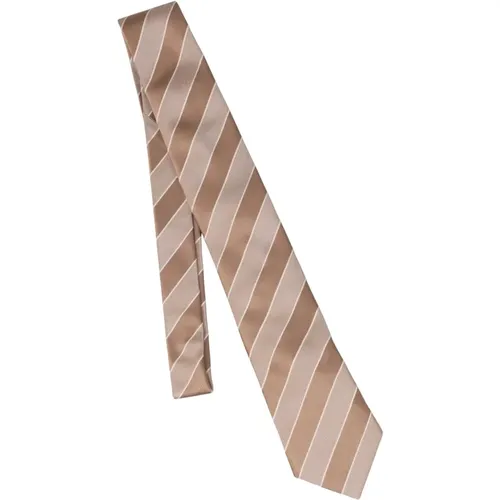 Regimental Silk Tie with Diagonal Stripes , male, Sizes: ONE SIZE - BRUNELLO CUCINELLI - Modalova