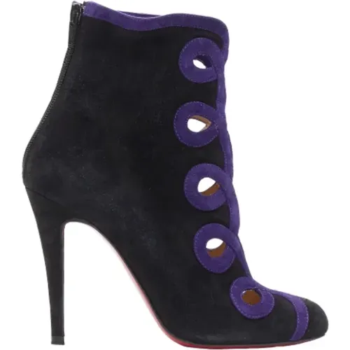 Pre-owned Suede boots , female, Sizes: 3 UK - Christian Louboutin Pre-owned - Modalova