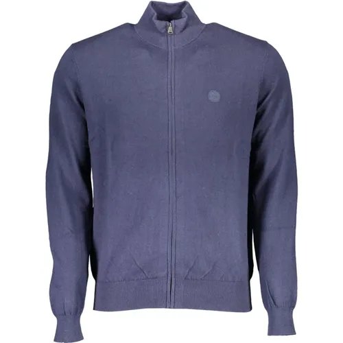 Embroidered Logo Cotton Cardigan with Zipper Detail , male, Sizes: XL, L - North Sails - Modalova