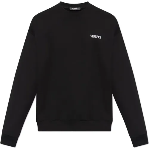 Sweatshirt with logo , male, Sizes: L - Versace - Modalova