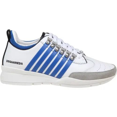 Weiße/grau Leder Sneakers Aw24 , Herren, Größe: 40 EU - Dsquared2 - Modalova