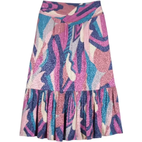 Floral Midi Skirt - Bohemian Style , female, Sizes: M, S, L - BA&SH - Modalova