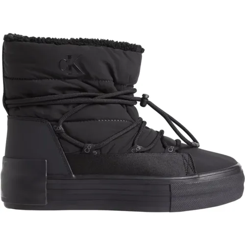 Bold Vulc Flatf Snow Boot - Schwarze Stiefeletten für Damen , Damen, Größe: 36 EU - Calvin Klein Jeans - Modalova