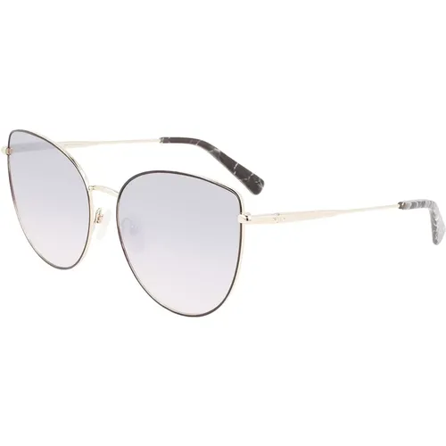 Gold/Schwarze Sonnenbrille Lo158S-728 , unisex, Größe: 60 MM - Longchamp - Modalova