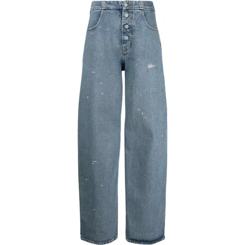 Jeans mit Used-Look , Damen, Größe: W25 - MM6 Maison Margiela - Modalova