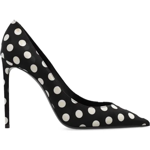 Satin Pumps with Pois Detail , female, Sizes: 3 UK, 3 1/2 UK - Saint Laurent - Modalova