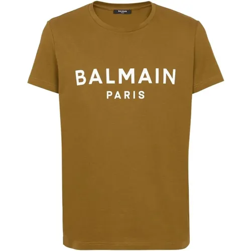 Printed t-shirt , male, Sizes: 3XL, 2XL, L - Balmain - Modalova