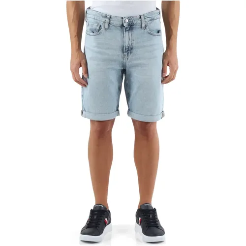 Slim Fit Bermuda Jeans Five Pockets , male, Sizes: W32, W38, W30, W34, W29, W36, W31, W33 - Calvin Klein Jeans - Modalova