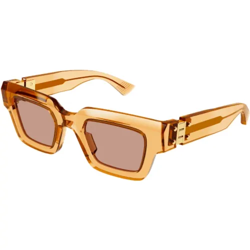 Orange Rectangle Sunglasses Bv1230S , female, Sizes: ONE SIZE - Bottega Veneta - Modalova