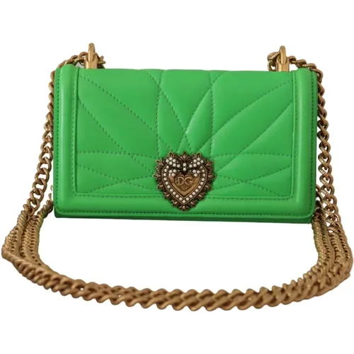 Grünes Leder iPhone 11 Pro Brieftasche - Dolce & Gabbana - Modalova