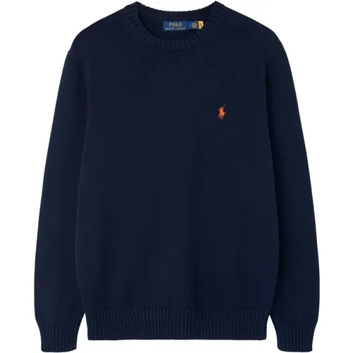 Blauer Pullover mit gesticktem Logo - Ralph Lauren - Modalova