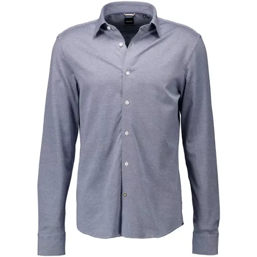 Stilvolles Blaues Jerseyhemd für Herren , Herren, Größe: 2XL - Boss Black - Modalova