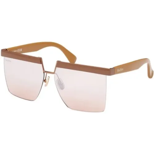 Shiny Light Mirror Sunglasses , unisex, Sizes: 60 MM - Max Mara - Modalova