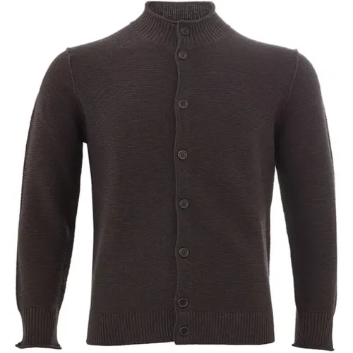 Elegant Wool Cardigan Men , male, Sizes: L - Kangra - Modalova