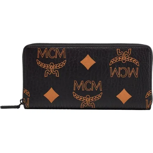 Wallet with Zip-Around Design , female, Sizes: ONE SIZE - MCM - Modalova