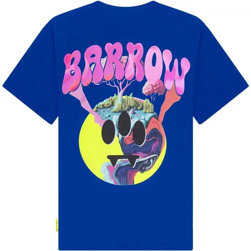 Jersey T-Shirt mit glänzendem Druck , unisex, Größe: M - Barrow - Modalova