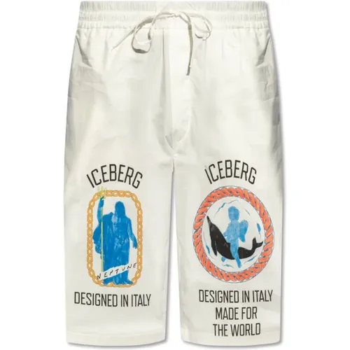 Bedruckte Shorts , Herren, Größe: L - Iceberg - Modalova