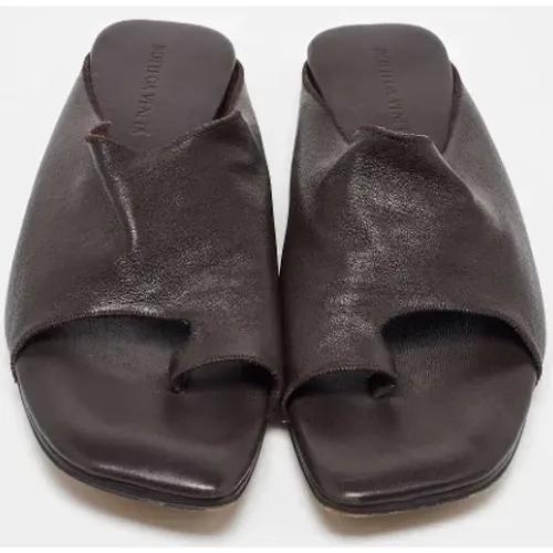 Pre-owned Leather flats , female, Sizes: 6 1/2 UK - Bottega Veneta Vintage - Modalova