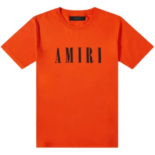 Kern Logo Rotes Baumwoll-T-Shirt - Amiri - Modalova