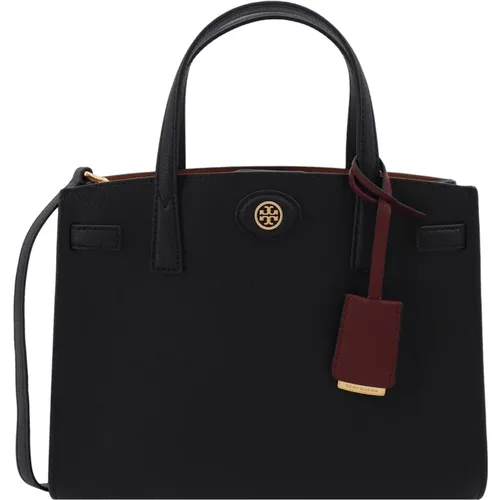 Metal Detail Leather Handbag , female, Sizes: ONE SIZE - TORY BURCH - Modalova