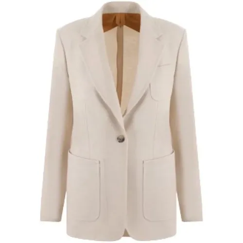 Cashmere Spotted Jacket with Classic Lapel and Button Closure , female, Sizes: M - Max Mara - Modalova