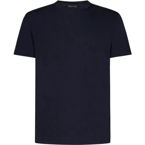 Crew-Neck T-Shirt in Lyocell , male, Sizes: S - Tom Ford - Modalova