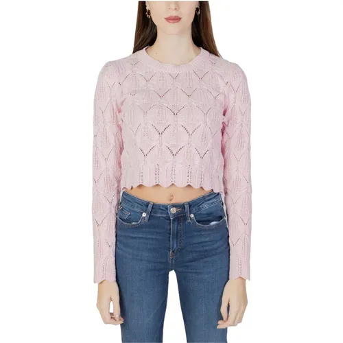 Womens Knit Crop Sweater , female, Sizes: L - Only - Modalova
