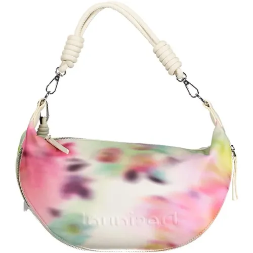 Chic Expandable Handbag with Contrasting Details , female, Sizes: ONE SIZE - Desigual - Modalova