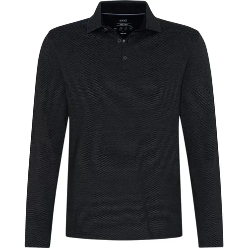 Jacquard Langarm Poloshirt BRAX - BRAX - Modalova