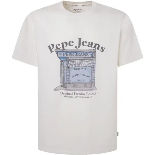 Casual Rundhals Baumwoll T-Shirt - Pepe Jeans - Modalova