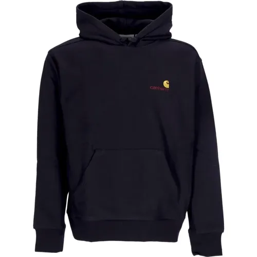 Schwarzer Amerikanischer Skript Kapuzenpullover , Herren, Größe: L - Carhartt WIP - Modalova