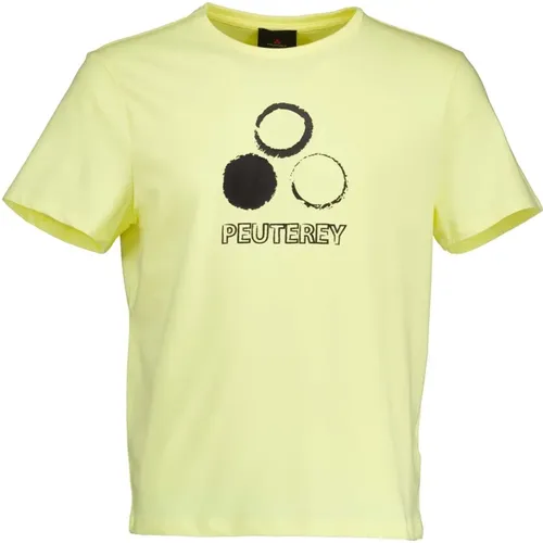 Gelbe T-Shirts , Herren, Größe: XS - Peuterey - Modalova