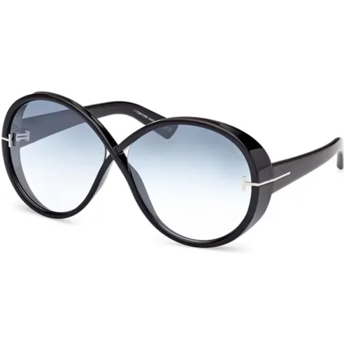 Blaue Spiegel Sonnenbrille Edie-02 Ft1116 - Tom Ford - Modalova