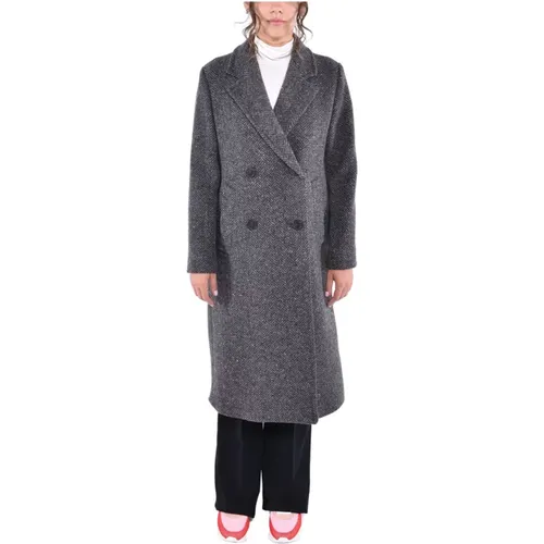 Tweed Double-Breasted Midi Coat , female, Sizes: 3XS - Max Mara Weekend - Modalova