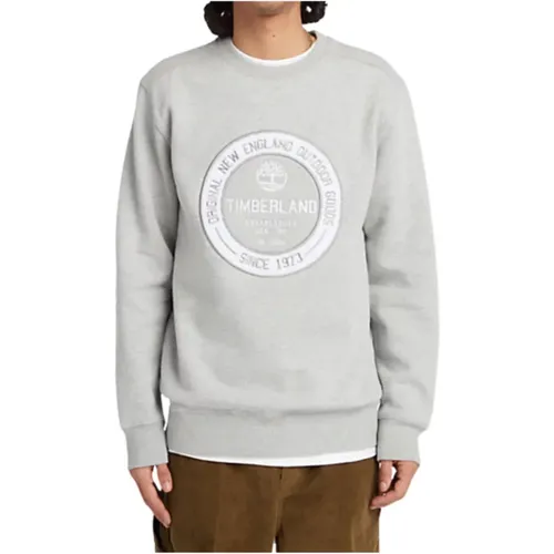 Bestickter Crew Neck Sweatshirt , Herren, Größe: XL - Timberland - Modalova