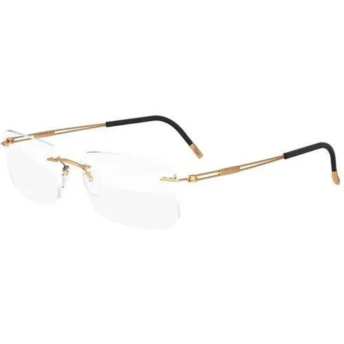 Lavish Gold Eyewear Frames , unisex, Sizes: 54 MM - Silhouette - Modalova
