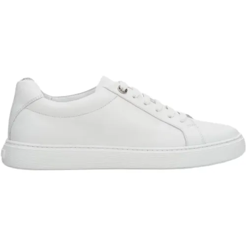 Weiße Leder Low-Top Sneakers , Damen, Größe: 38 EU - Estro - Modalova