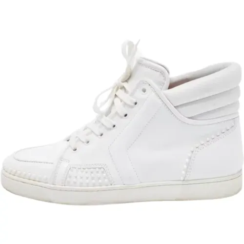 Pre-owned Leather sneakers , female, Sizes: 10 UK - Christian Louboutin Pre-owned - Modalova