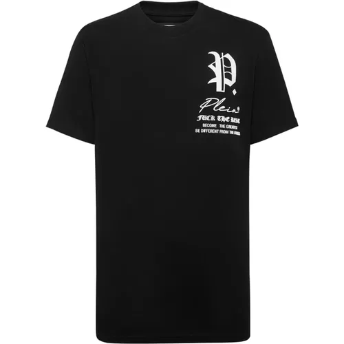 Stylisches Grafik T-Shirt für Männer , Herren, Größe: XL - Philipp Plein - Modalova