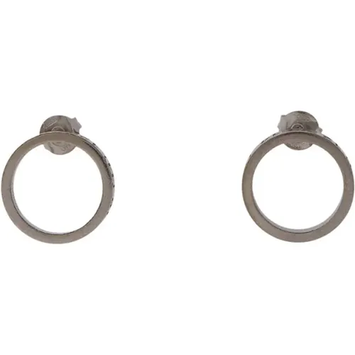 Engraved Circle Earrings , female, Sizes: ONE SIZE - Maison Margiela - Modalova