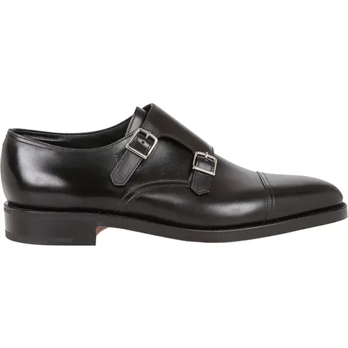 Leather Double Buckle Shoes , male, Sizes: 8 UK, 10 UK, 11 UK, 7 1/2 UK, 7 UK, 9 1/2 UK - John Lobb - Modalova