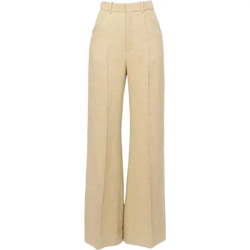 Wide Pink Tapered Trousers , female, Sizes: S, M - Chloé - Modalova