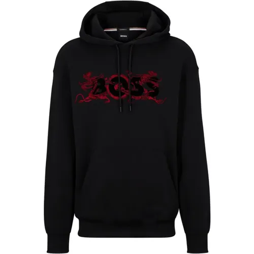 Dragon Art Kapuzenpullover , Herren, Größe: L - Hugo Boss - Modalova