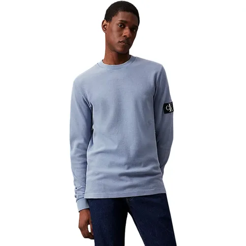 Clear Sweater Eco Cotton Embossed , male, Sizes: XS, S, M - Calvin Klein - Modalova