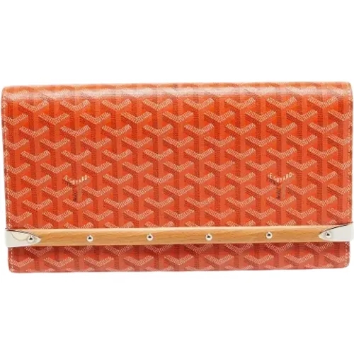 Pre-owned Leather clutches , female, Sizes: ONE SIZE - Goyard Vintage - Modalova